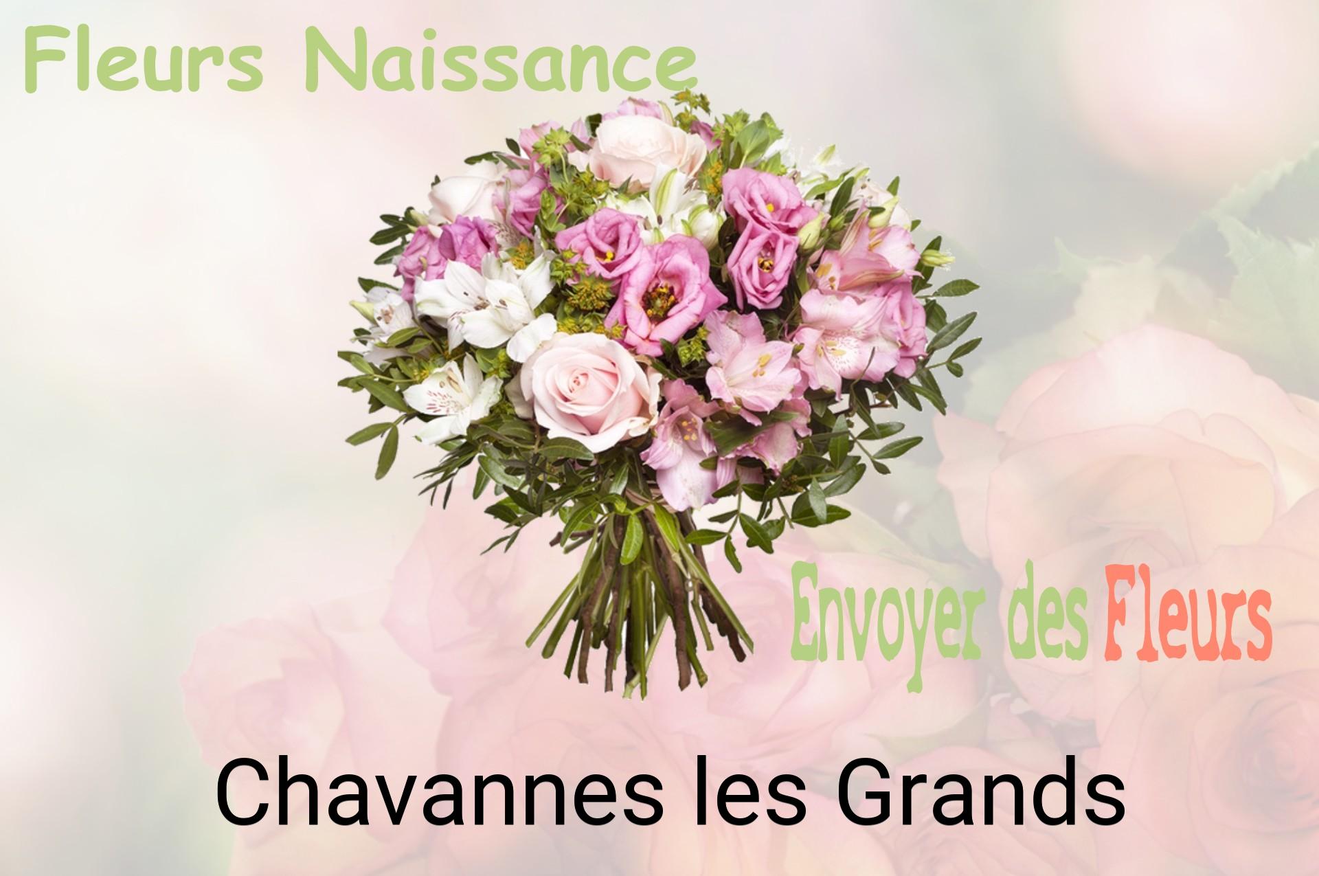 Bouquet de fleurs de naissance livré à Chavannes-les-Grands