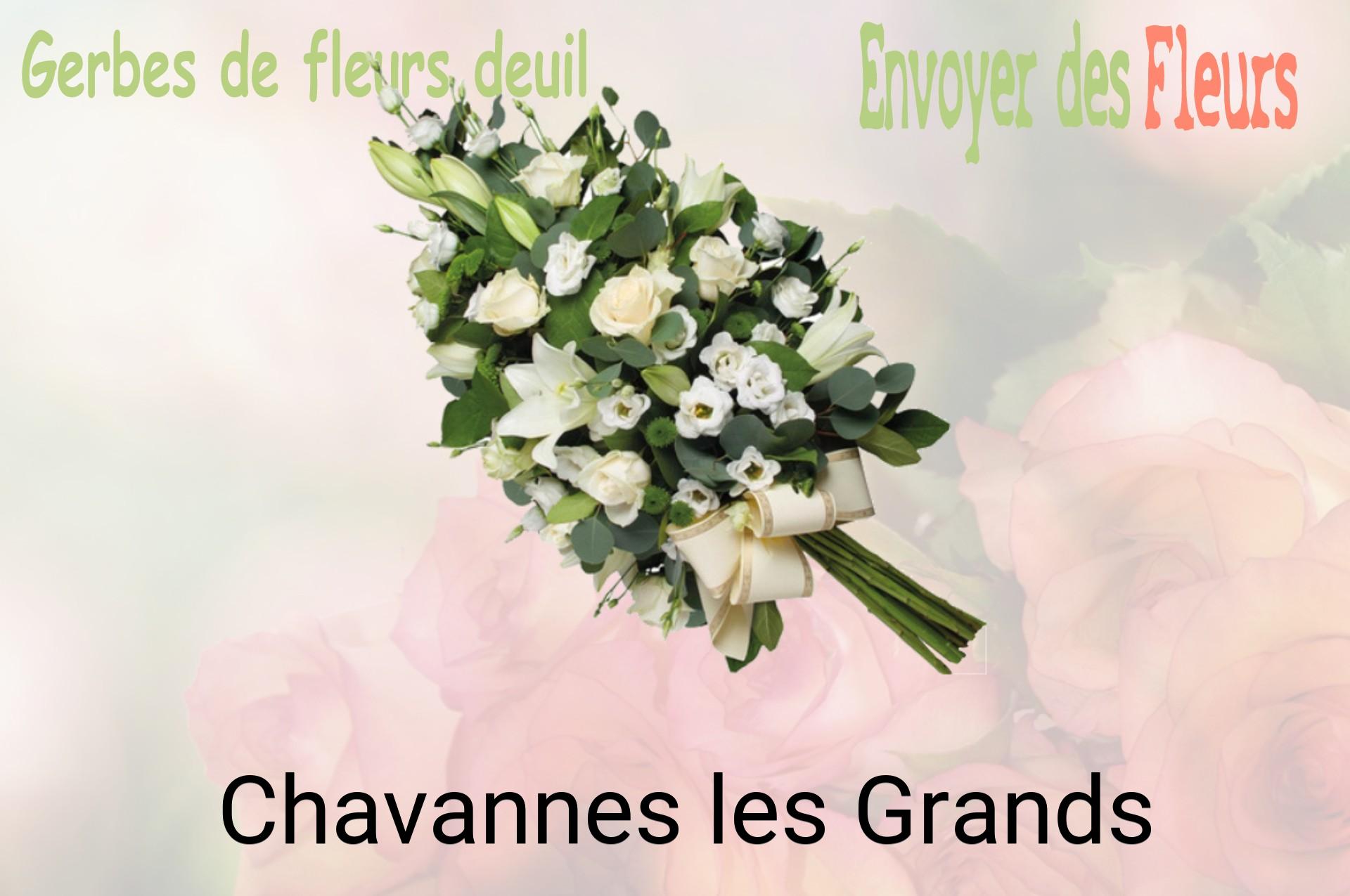 Gerbe de fleurs de deuil livrée à Chavannes-les-Grands